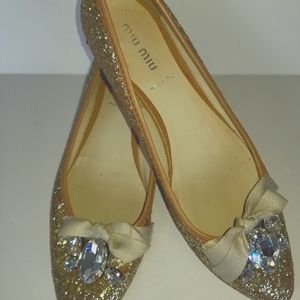 Miu Miu Sparkle flats